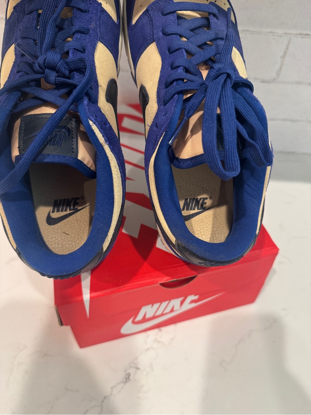 Nike Dunk Low LX Blue Suede Sneaker | DV7411-400 | Women's Size US 12 Men 10.5 - Picture 8 of 10